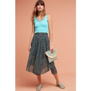 Anthropologie, HD in Paris, Navy Waterfront Skirted Pants, Size 6